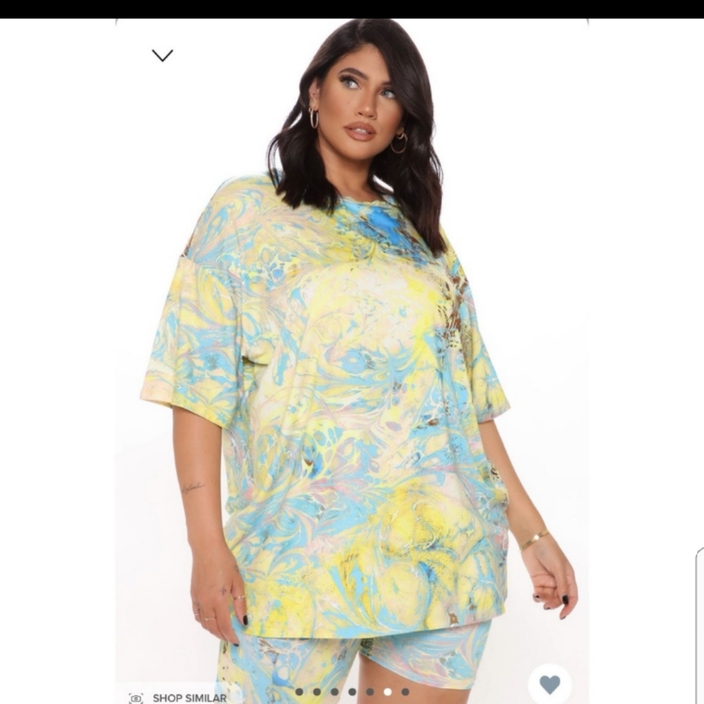 Fashion Nova Multicolor Bike Shorts Set
